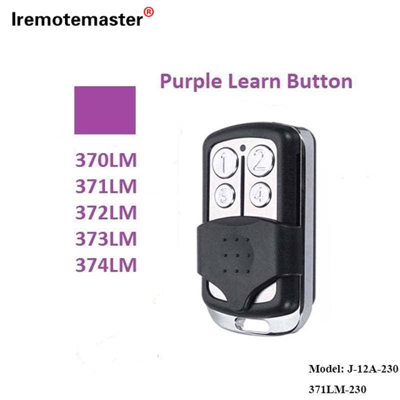 Para sa 370LM, 371LM, 372LM, 373LM, 374LM Purple Learn Button 315MHz Rolling Code