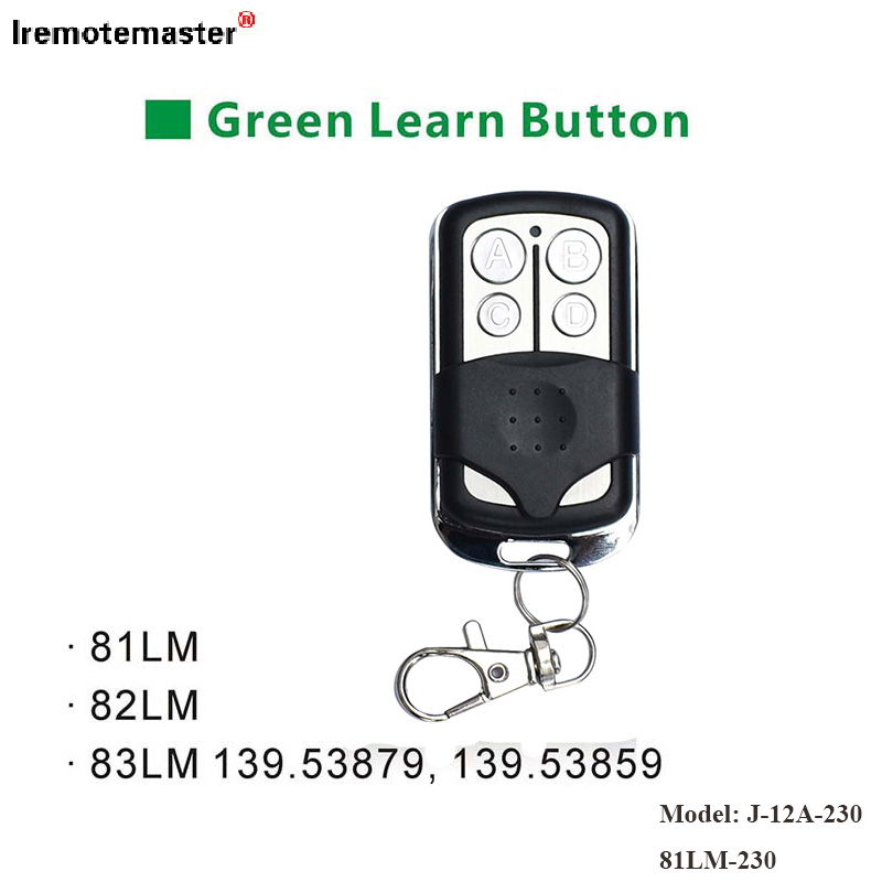 Para sa 81LM 82LM 83LM Green Learn Button 390MHz Gate Door Remote Transmitter