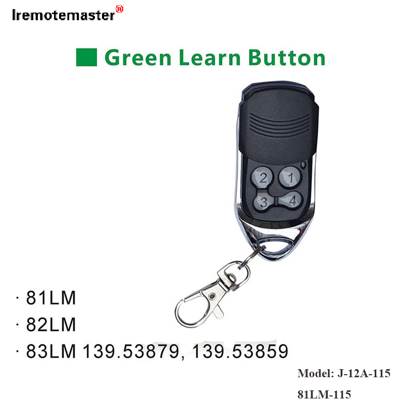 Para sa 81LM 82LM 83LM Green Learn Button Garage Door Remote Opener 390MHz