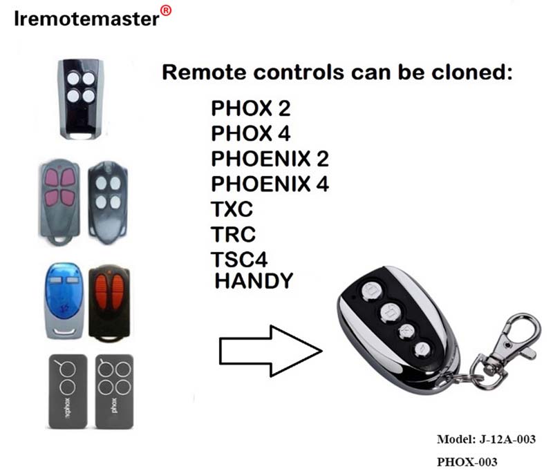 Para sa PHOENIX 2 4 TSC2 TSC4 HANDY2 kapalit na remote control ng pinto ng garahe 433.92mhz