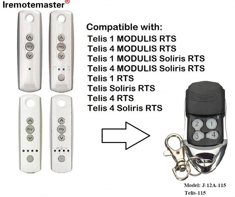 Para sa Telis 1 RTS Telis Soliris RTS 4 RTS Garage Door Remote Control 433.42MHz